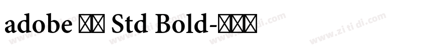 adobe 黑体 Std Bold字体转换